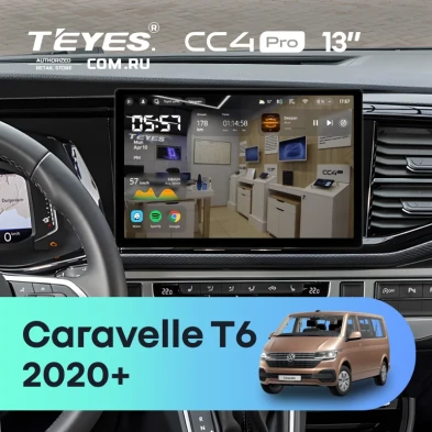 Штатная магнитола Teyes CC4 Pro 12/256 Volkswagen Caravelle T6 2020+ (13")