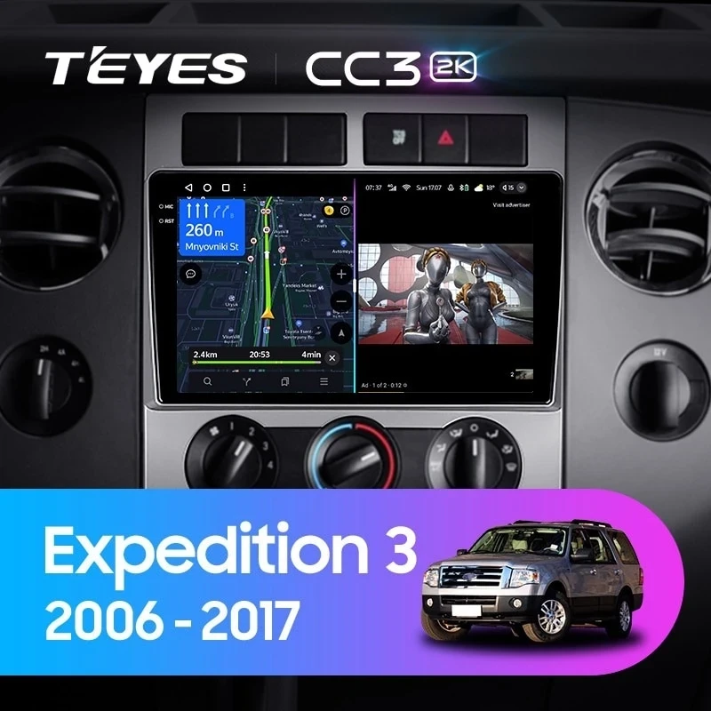 Штатная магнитола Teyes CC3 2K 6/128 Ford Expedition 3 U3242 U3542 U324 U354 (2006-2017)