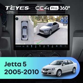 Штатная магнитола Teyes CC4 Pro 360 12/256 Volkswagen Jetta 5 (2005-2010) (13")
