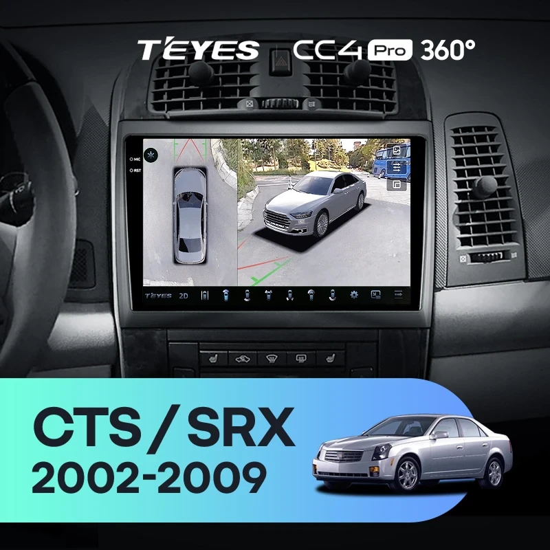 Штатная магнитола Teyes CC4 Pro 360 12/256 Cadillac CTS (2002-2007)