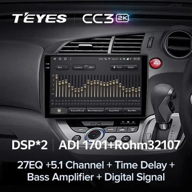 Штатная магнитола Teyes CC3 2K 4/32 Honda Stream 2 (2006-2014) Правый руль