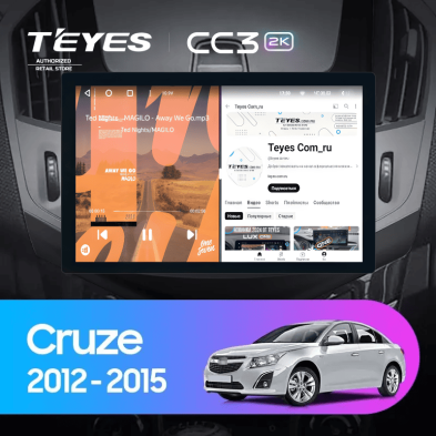 Штатная магнитола Teyes CC3 2K 4/64 Chevrolet Cruze J300 J308 (2012-2015) F3 (11")