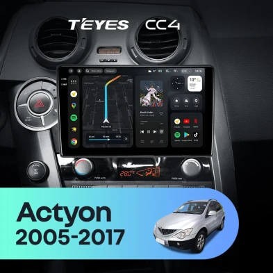 Штатная магнитола Teyes CC4 8/128 SsangYong Actyon C100 (2005-2011)