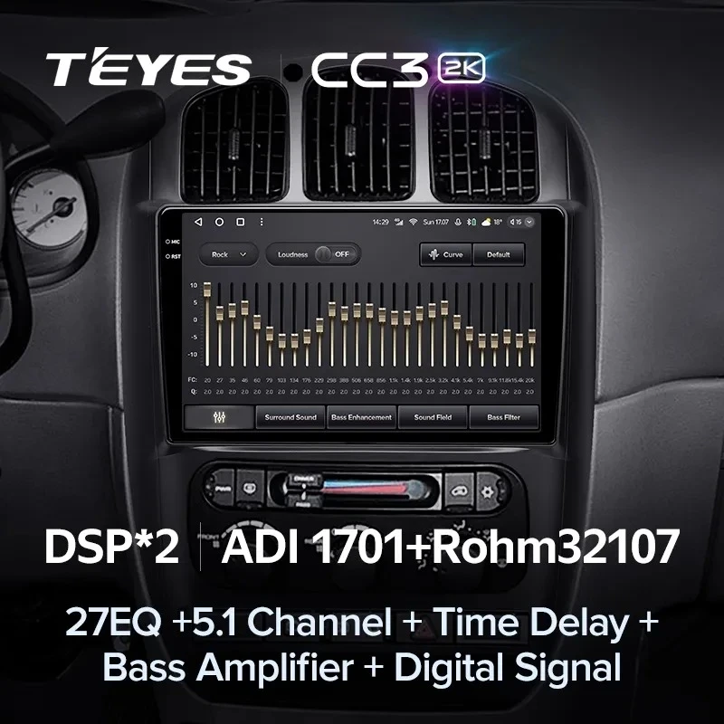 Штатная магнитола Teyes CC3 2K 6/128 Chrysler Voyager (2000-2007) Тип-B