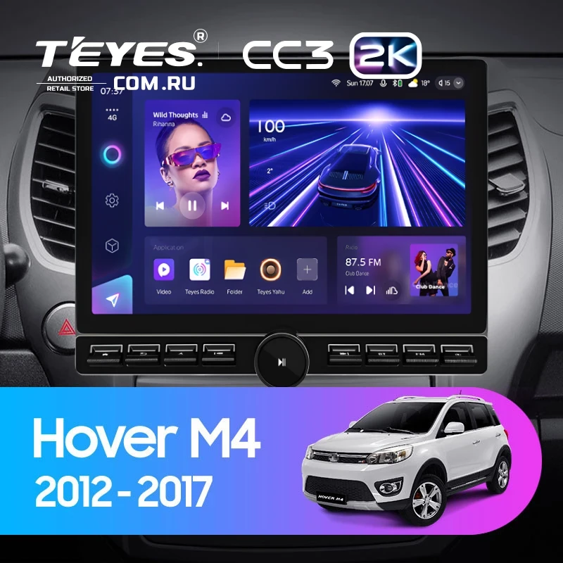 Штатная магнитола Teyes CC3 2K 6/128 Great Wall Hover M4 (2012-2017) (13" с кнопками)