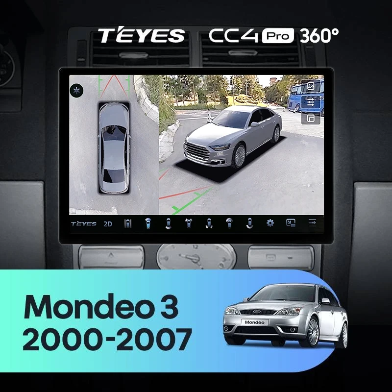 Штатная магнитола Teyes CC4 Pro 360 12/256 Ford Mondeo 3 (2000-2007) F2 (13")