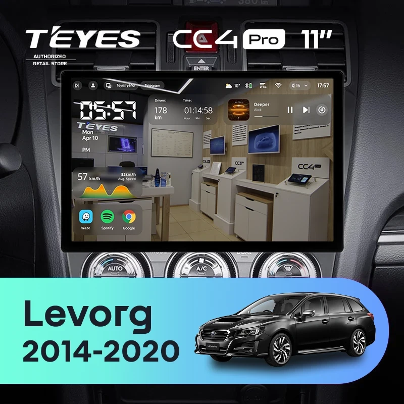 Штатная магнитола Teyes CC4 Pro 8/128 Subaru Levorg VM (2014-2020) F1 (11")