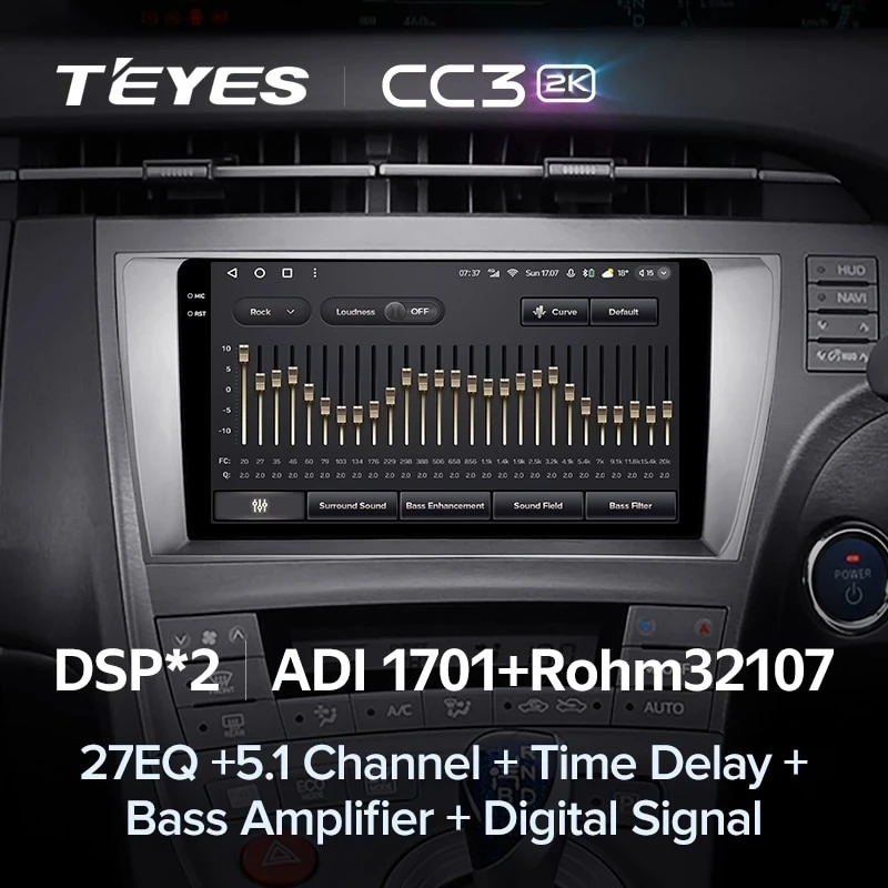 Штатная магнитола Teyes CC3 2K 360 6/128 Toyota Prius 3 XW30 (2009-2015) F1 Правый руль